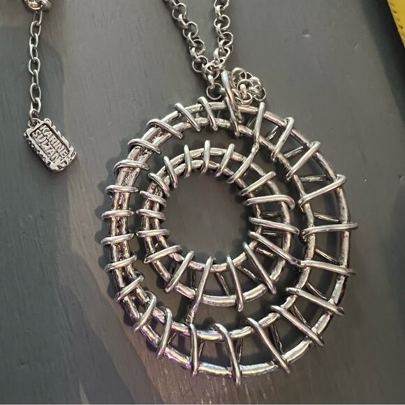 Karine Sultan Silver Tone Pendant Necklace NEW - Picture 11 of 11